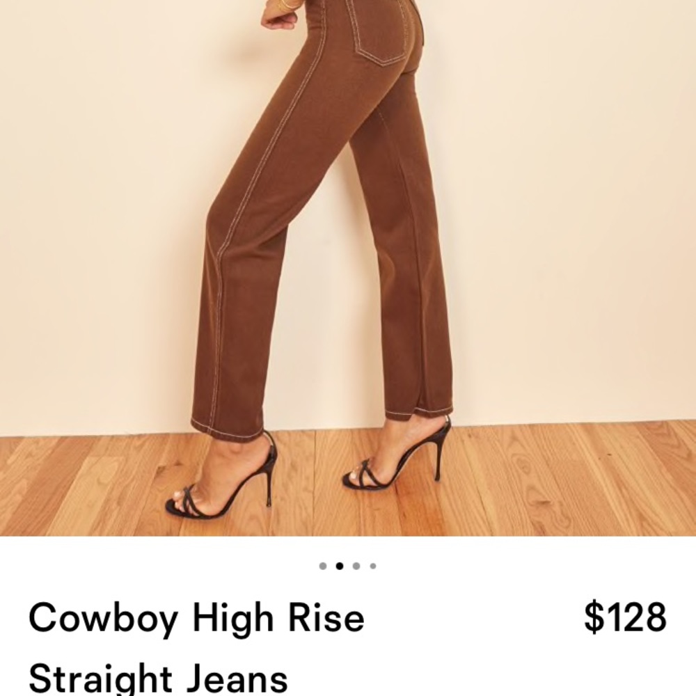 Reformation Cowboy High rise Straight Jean